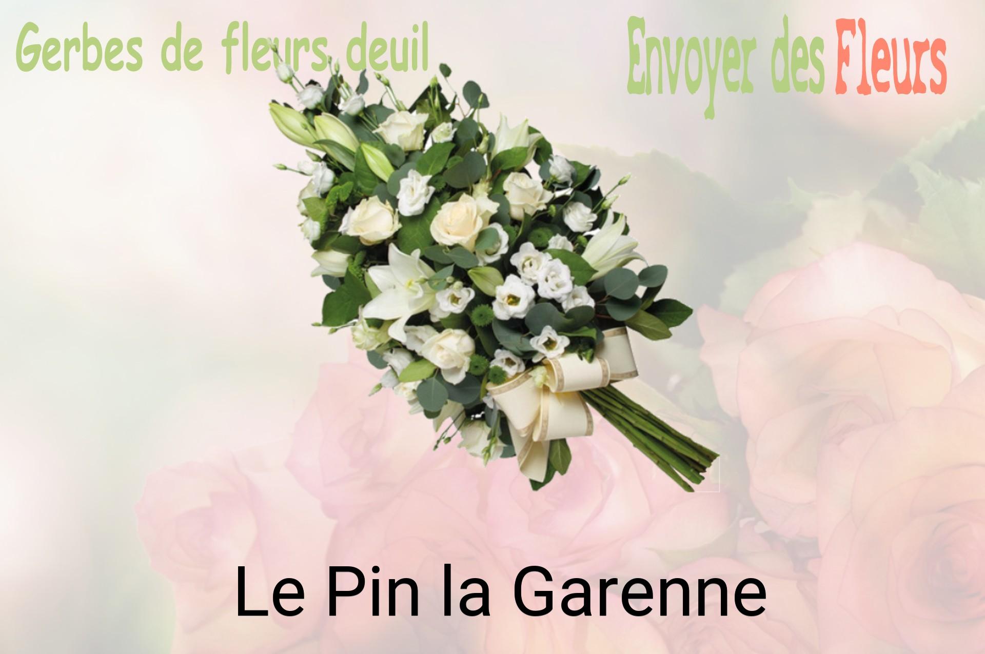 Gerbe de fleurs de deuil livrée à Le Pin-la-Garenne